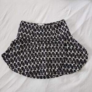 Rebecca Minkoff Black and White Geometric Thurber Skirt